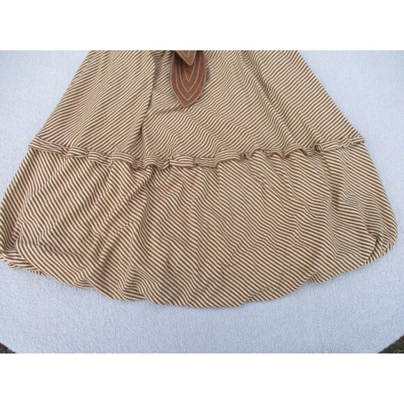 Plenty By Tracy Reese Tank Top Mini Dress Women’s Sm Brown/Cream Striped Bubble - Picture 13 of 15